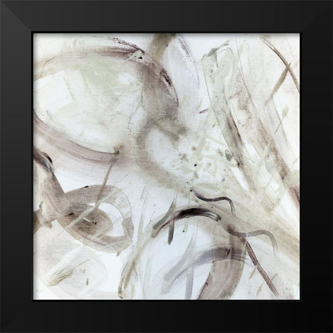 Walking In The Rain I Black Modern Wood Framed Art Print by Jill, Susan