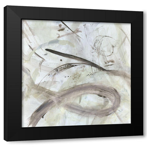 Walking In The Rain II Black Modern Wood Framed Art Print with Double Matting by Jill, Susan