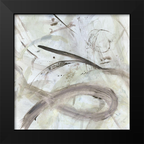 Walking In The Rain II Black Modern Wood Framed Art Print by Jill, Susan