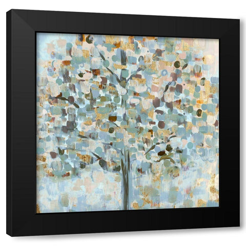 Mosaic Tree Black Modern Wood Framed Art Print with Double Matting by Jill, Susan