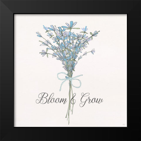 Bloom and Grow Black Modern Wood Framed Art Print by Jill, Susan