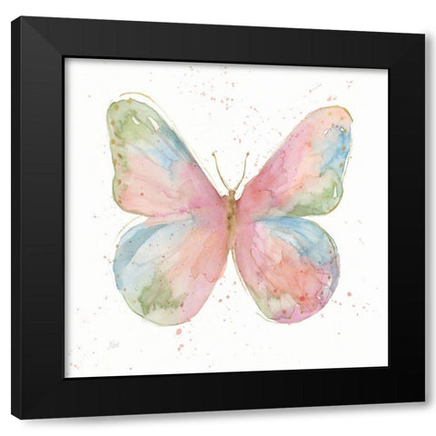 Butterfly Beauty I Black Modern Wood Framed Art Print by Nan