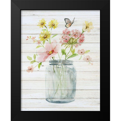 Soft Bouquet II Black Modern Wood Framed Art Print by Nan