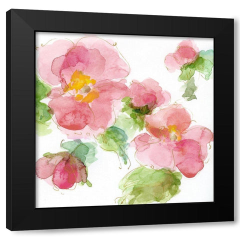 Petite Blush I Black Modern Wood Framed Art Print by Swatland, Katie