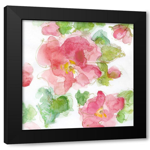 Petite Blush II Black Modern Wood Framed Art Print by Swatland, Katie