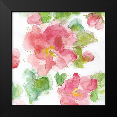 Petite Blush II Black Modern Wood Framed Art Print by Swatland, Katie