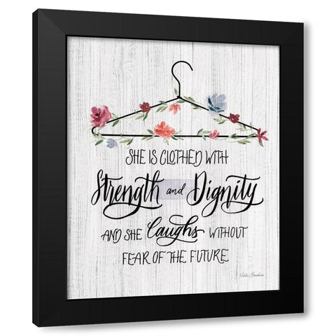 Scripture Hanger I Black Modern Wood Framed Art Print with Double Matting by Brockmon, Kristen