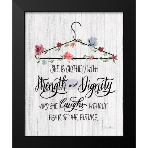 Scripture Hanger I Black Modern Wood Framed Art Print by Brockmon, Kristen