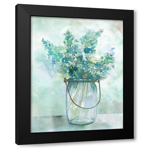 Bluebonnet Retreat Black Modern Wood Framed Art Print with Double Matting by Nan