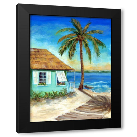 Tropicana Cabana I Black Modern Wood Framed Art Print with Double Matting by Dunlap, Marilyn