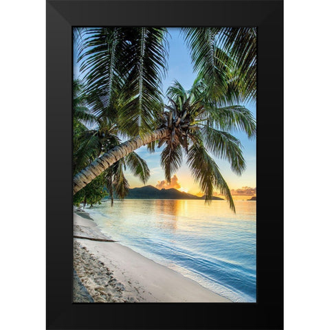 Beautiful Beach Sunset Black Modern Wood Framed Art Print by Delimont, Danita