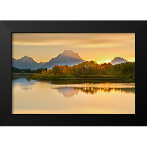 Sunset Ridge Black Modern Wood Framed Art Print by Delimont, Danita