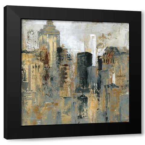 City Shine Black Modern Wood Framed Art Print with Double Matting by Robinson, Carol