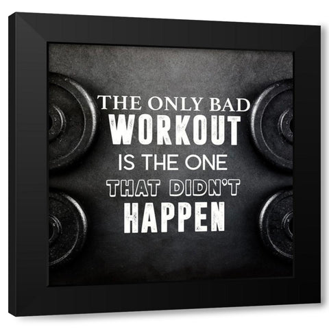 Bad Workout Black Modern Wood Framed Art Print with Double Matting by CAD Designs