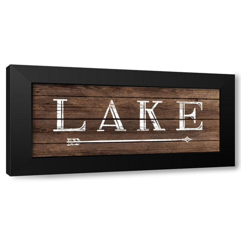 To the Lake Black Modern Wood Framed Art Print with Double Matting by CAD Designs