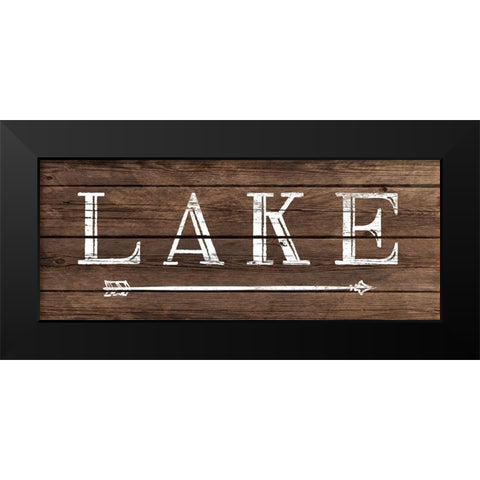 To the Lake Black Modern Wood Framed Art Print by CAD Designs
