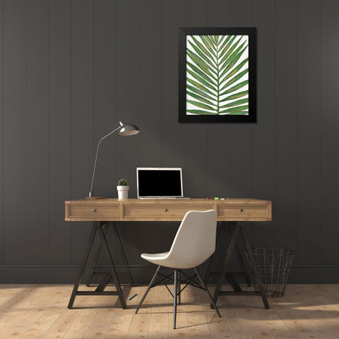 Summer Palm Black Modern Wood Framed Art Print by Tava Studios