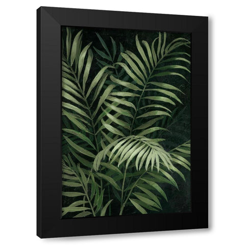 Island Dream Palms I Black Modern Wood Framed Art Print with Double Matting by Nan