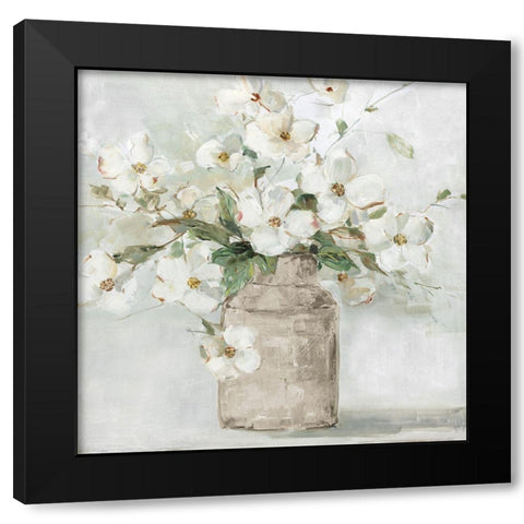Spring Cottage Blooms I Black Modern Wood Framed Art Print with Double Matting by Swatland, Sally