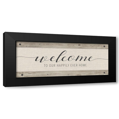 Happily Home Black Modern Wood Framed Art Print by Murray, Amanda