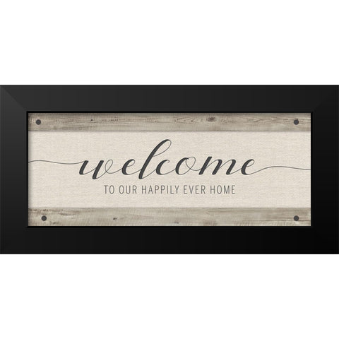 Happily Home Black Modern Wood Framed Art Print by Murray, Amanda