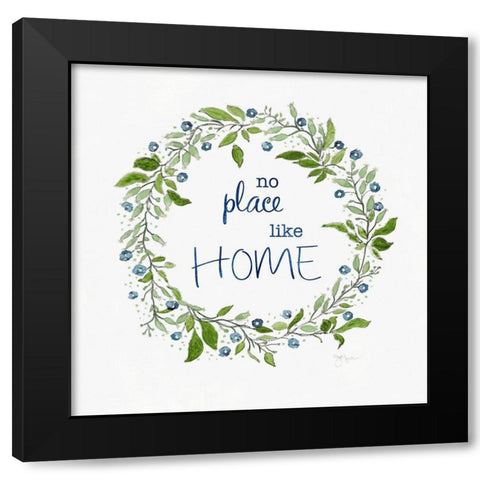 No Place Like Home Black Modern Wood Framed Art Print with Double Matting by Tava Studios