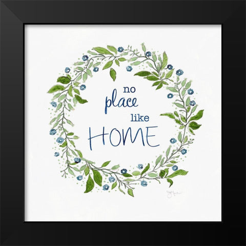 No Place Like Home Black Modern Wood Framed Art Print by Tava Studios