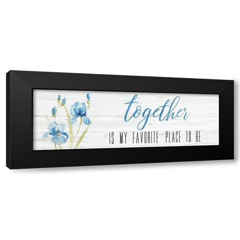 Together Black Modern Wood Framed Art Print with Double Matting by Nan