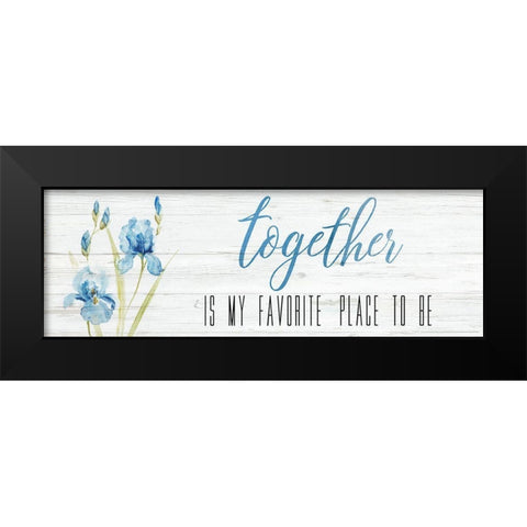 Together Black Modern Wood Framed Art Print by Nan