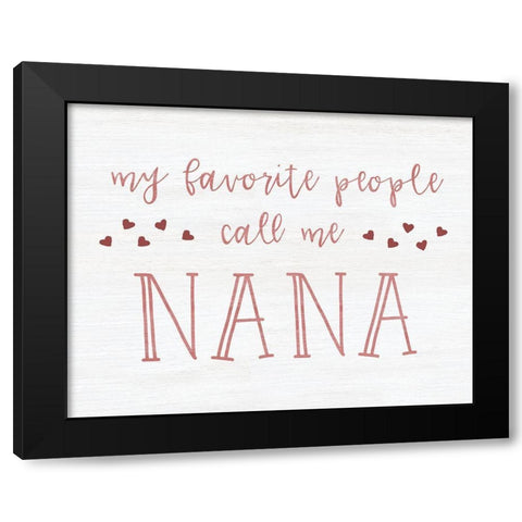 Call Me Nana Black Modern Wood Framed Art Print with Double Matting by CAD Designs