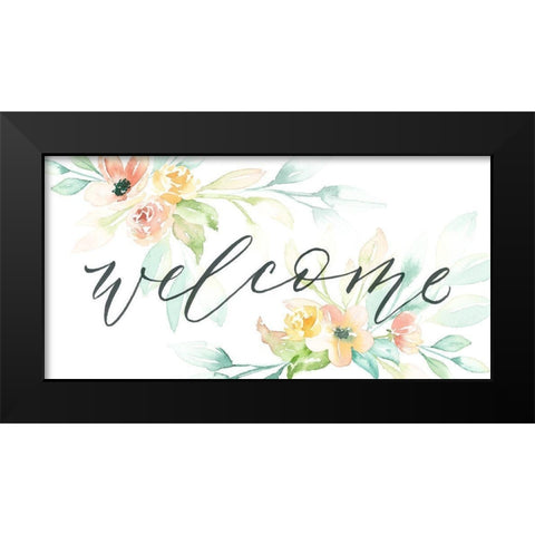 Welcome Black Modern Wood Framed Art Print by Brockmon, Kristen