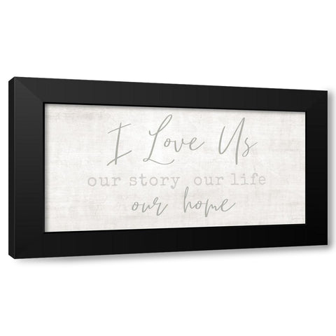 Love Us Black Modern Wood Framed Art Print with Double Matting by Carpentieri, Natalie