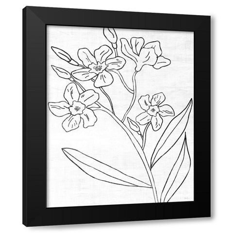 Botanical Sketch II Black Modern Wood Framed Art Print by Carpentieri, Natalie