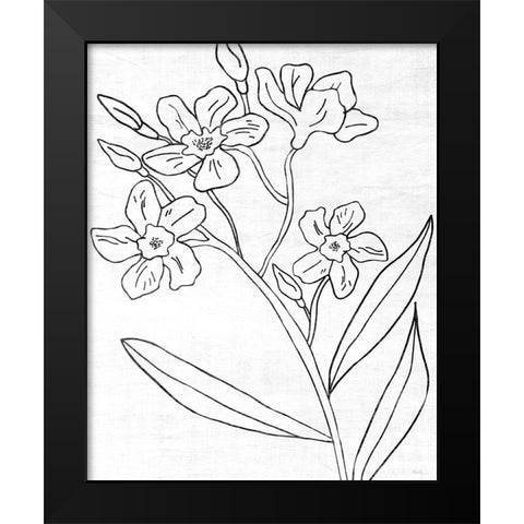 Botanical Sketch II Black Modern Wood Framed Art Print by Carpentieri, Natalie