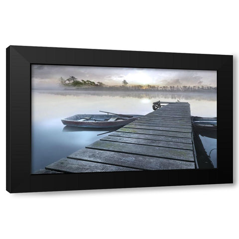 Misty Black Modern Wood Framed Art Print by Calascibetta, Mike