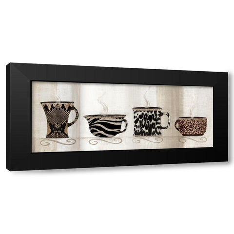 Coffee Skins II Black Modern Wood Framed Art Print with Double Matting by Tava Studios
