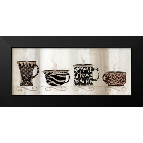 Coffee Skins II Black Modern Wood Framed Art Print by Tava Studios
