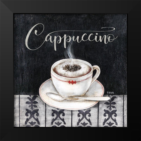 Specialty Cappuccino Black Modern Wood Framed Art Print by Tava Studios