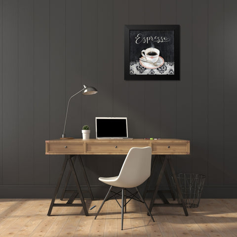 Specialty Espresso Black Modern Wood Framed Art Print by Tava Studios