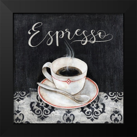 Specialty Espresso Black Modern Wood Framed Art Print by Tava Studios