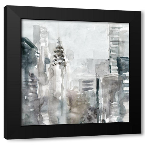 New York Streets Black Modern Wood Framed Art Print with Double Matting by Robinson, Carol