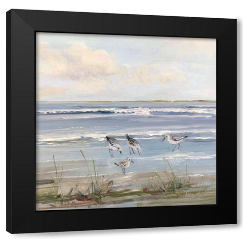 Beach Hopping Black Modern Wood Framed Art Print with Double Matting by Swatland, Sally