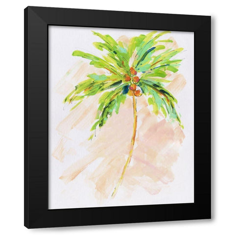 Coconut Palm II Black Modern Wood Framed Art Print with Double Matting by Swatland, Sally