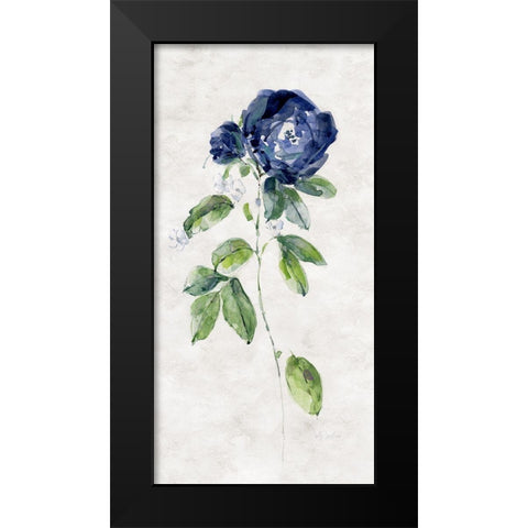 Forever Blue I Black Modern Wood Framed Art Print by Swatland, Sally