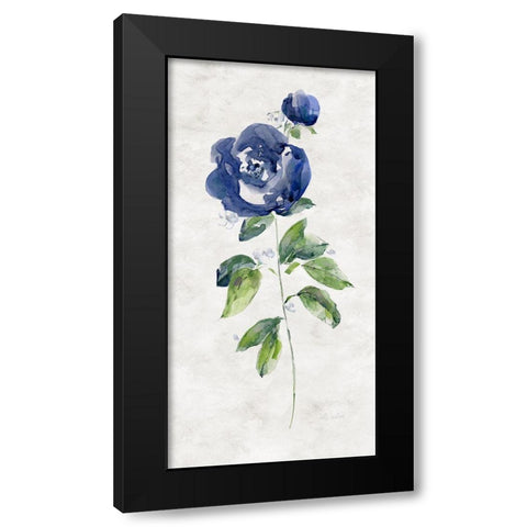 Forever Blue II Black Modern Wood Framed Art Print with Double Matting by Swatland, Sally