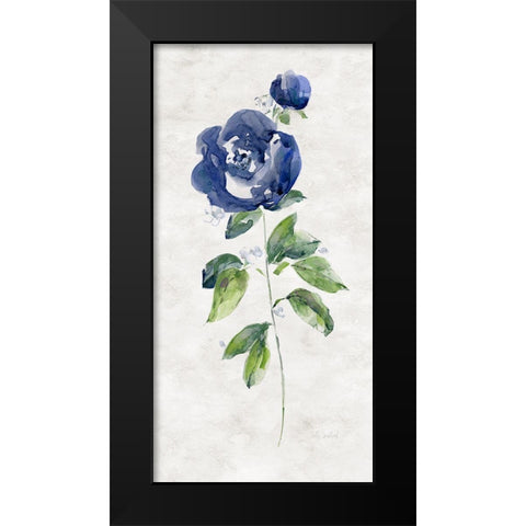 Forever Blue II Black Modern Wood Framed Art Print by Swatland, Sally