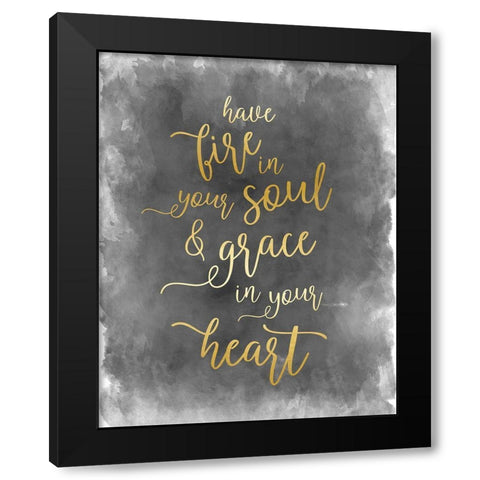 Fire in Your Soul Black Modern Wood Framed Art Print with Double Matting by Carpentieri, Natalie