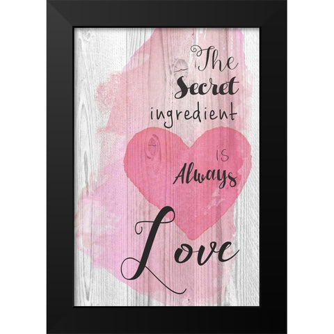 The Secret Ingredient Black Modern Wood Framed Art Print by Donovan, Maria