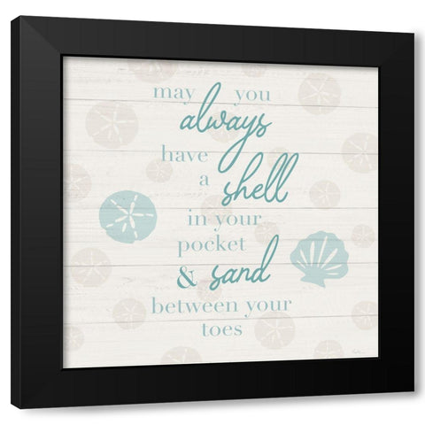 Shell in Your Pocket Black Modern Wood Framed Art Print with Double Matting by Carpentieri, Natalie