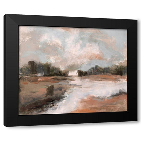 South Pond Black Modern Wood Framed Art Print with Double Matting by Jill, Susan